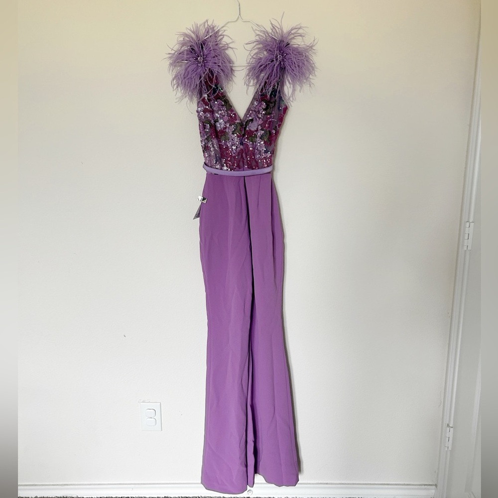 NWT Nadine Merabi Alicia Purple Jumpsuit - Picture 5 of 9